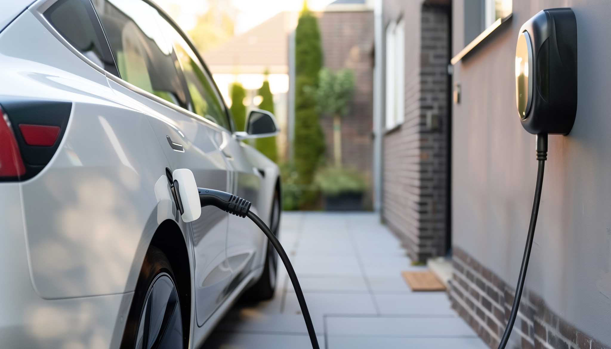 Wall charger for ev car at home